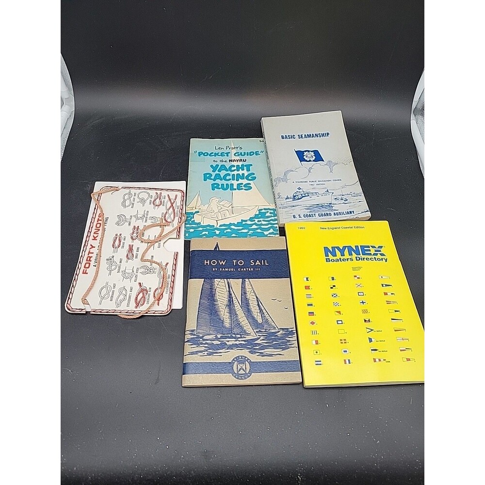 Lot Of 4+ Yachting, Boating, Sailing, Knot Books- Vintage Beach Water Sea Ocean